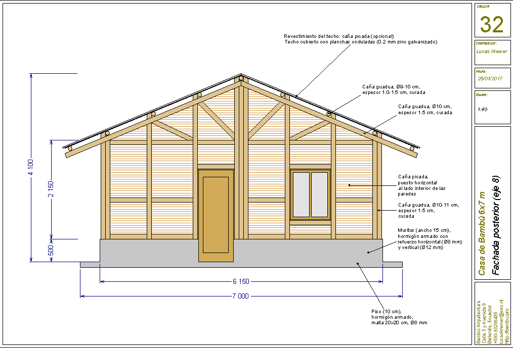 Planos técnicos - Diseños Bambú Arquitectura